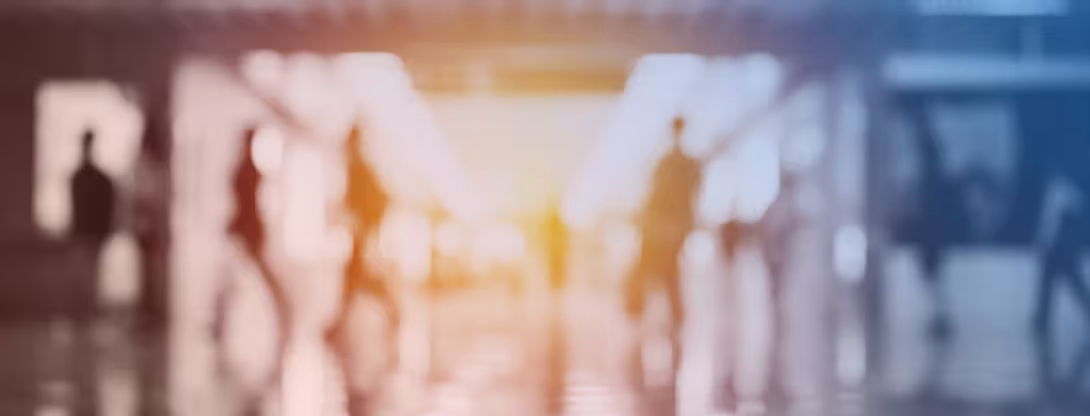 Blurry Building People Banner
